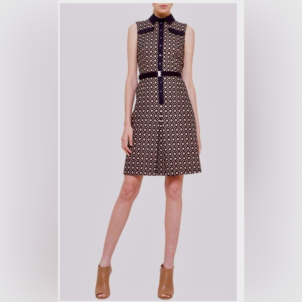 Akris Punto sleeveless embroidered Dot Dress